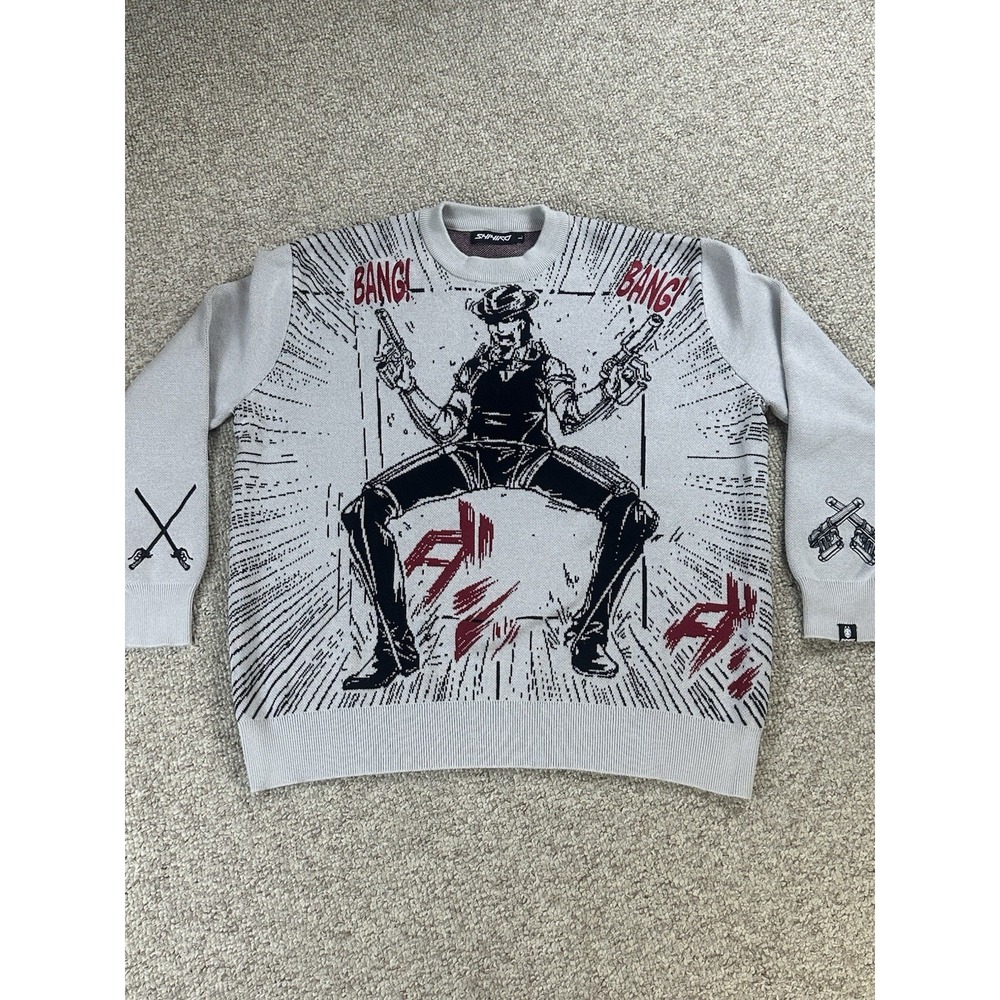 Shihiko Japanese Anime Bang Bang Crew Neck Sweater Size Large Hip Hop Streetwear